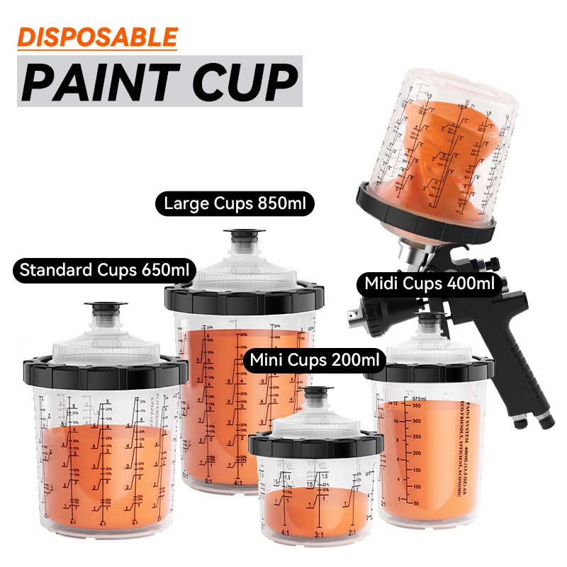 Reduzieren Sie die Reinigungszeit und die Doppelspray -Effizienz dramatisch: Wie legt ein Einweg -Lackbecher -System den Arbeitsstunden verschwendet?